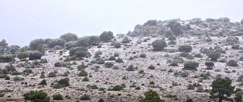 Nieve en las Sierras de Moratalla, Región de Murcia